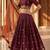purple silk blend embroidered lehenga set