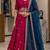 magenta silk blend embroidered lehenga set