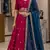magenta silk blend embroidered lehenga set