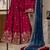 magenta silk blend embroidered lehenga set