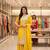 yellow silk blend embroidered palazzo set