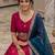 magenta silk blend embroidered lehenga set
