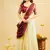 cream silk blend embroidered lehenga set