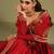 rani pink silk blend sequins gown set 