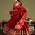 rani pink silk blend sequins gown set 