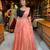 peach silk blend embroidered lehenga set