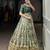 multicolor silk blend printed lehenga set