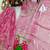 pink silk blend embroidered sharara set