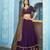 purple silk blend embroidered lehenga set