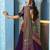 purple silk blend embroidered lehenga set