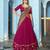 magenta silk blend embroidered lehenga set
