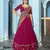 magenta silk blend embroidered lehenga set