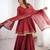 maroon chanderi printed sharara set