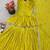 mustard chanderi printed sharara set