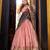 pink silk blend printed lehenga set
