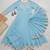sky blue silk blend embroidered gown set