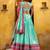 sky blue chanderi printed lehenga set
