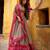brown chanderi printed lehenga set