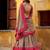 brown chanderi printed lehenga set