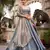 grey silk blend embroidered lehenga set