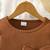 Brown ribbed pleated bow detail knit fit & flare girls dress
