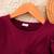 Maroon ribbed pleated bow detail knit fit & flare girls dress