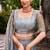 grey silk blend embroidered lehenga set
