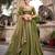 olive silk blend embroidered lehenga set