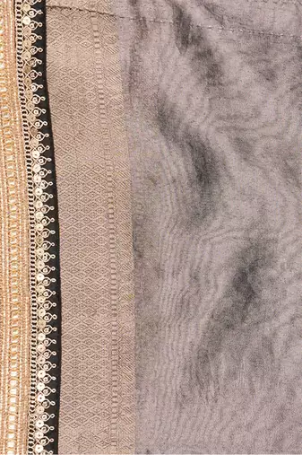 Grey handloom pure tissue silk saree