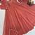 light chocolate georgette embroidered gown set