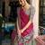 olive silk blend printed lehenga set