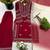 deep red cotton poly embroidered palazzo set
