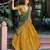 mustard silk blend printed lehenga set