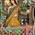 mustard silk blend printed lehenga set