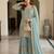 sea green georgette embroidered sharara set