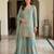 sea green georgette embroidered sharara set