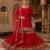 red georgette embroidered sharara set