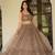 coffee net embroidered lehenga set