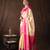 Cream handloom pure silk saree