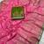 Pink Color embroidery cording sequin and thread work Dolla silk blend Saree