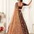 dark maroon silk blend embroidered lehenga set