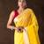 Yellow handloom pure katan silk saree