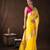 Yellow handloom pure katan silk saree