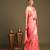 Peach handloom monga silk saree