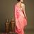 Peach handloom monga silk saree