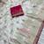 White Color embroidery cording sequin and thread work Dolla silk blend Saree