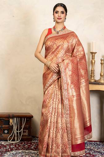 Red handloom pure silk saree