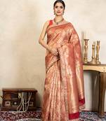 Red handloom pure silk saree