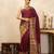 Maroon handloom pure katan silk saree