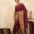 Maroon handloom pure katan silk saree